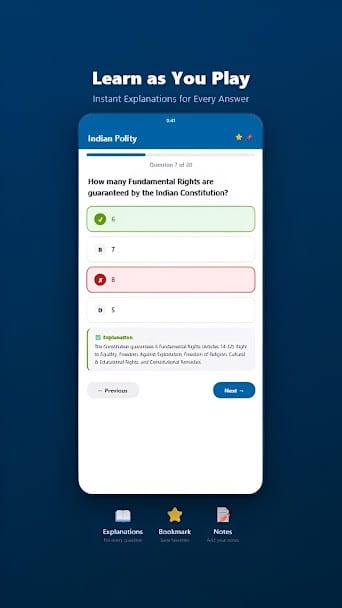 GK Quiz question screen